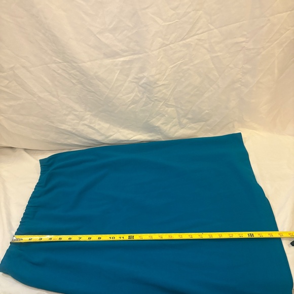 Pablo Collection Blue/Green V-Neck Button Lace Skirt Suit Set Size P14 Vtg 80s - Picture 7 of 11